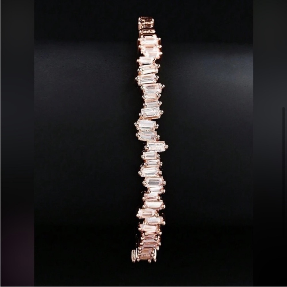 Rose Gold Ice Princess Rhinestone Bracelet - Picture 5 of 6